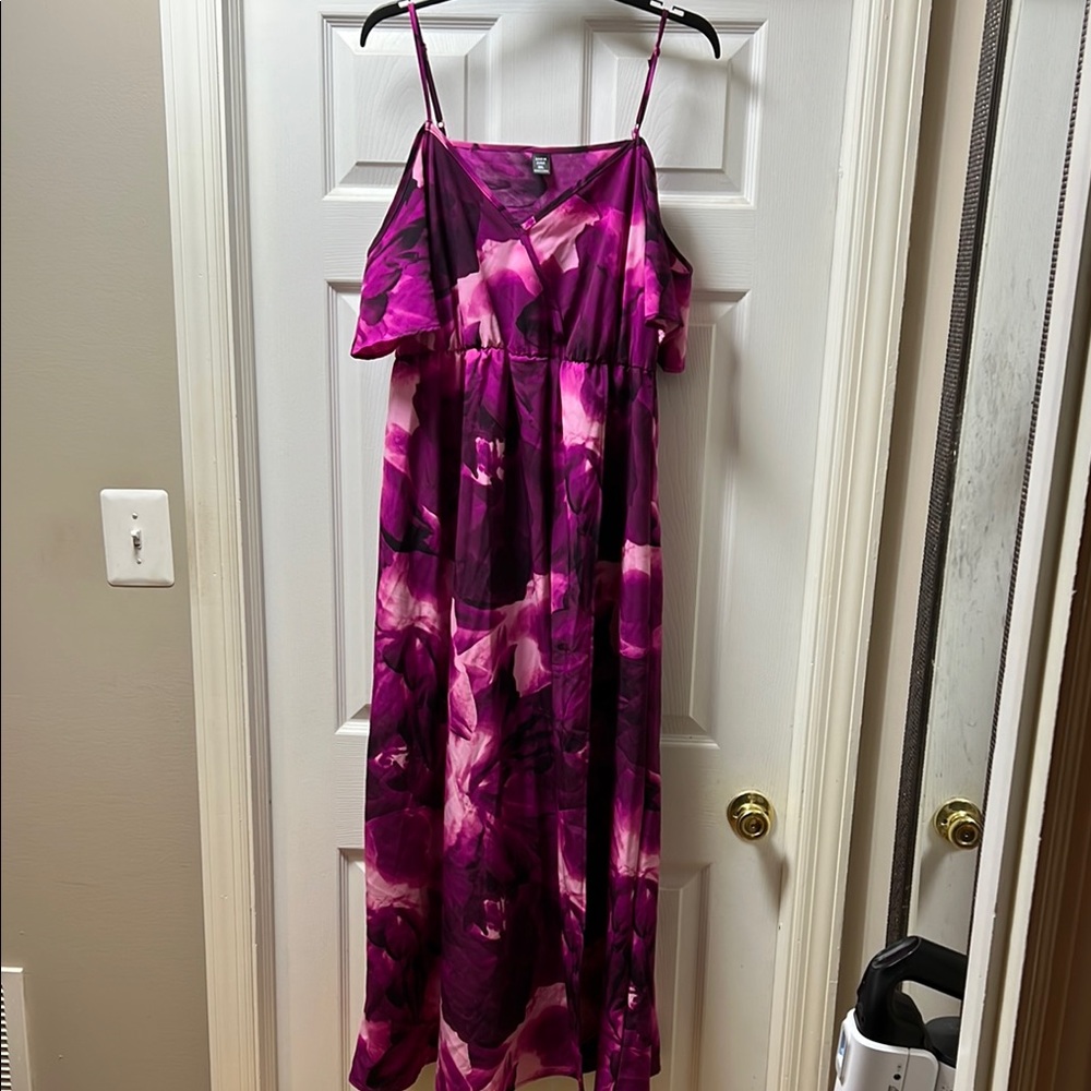 Floral Pink and Purple Womens Dress